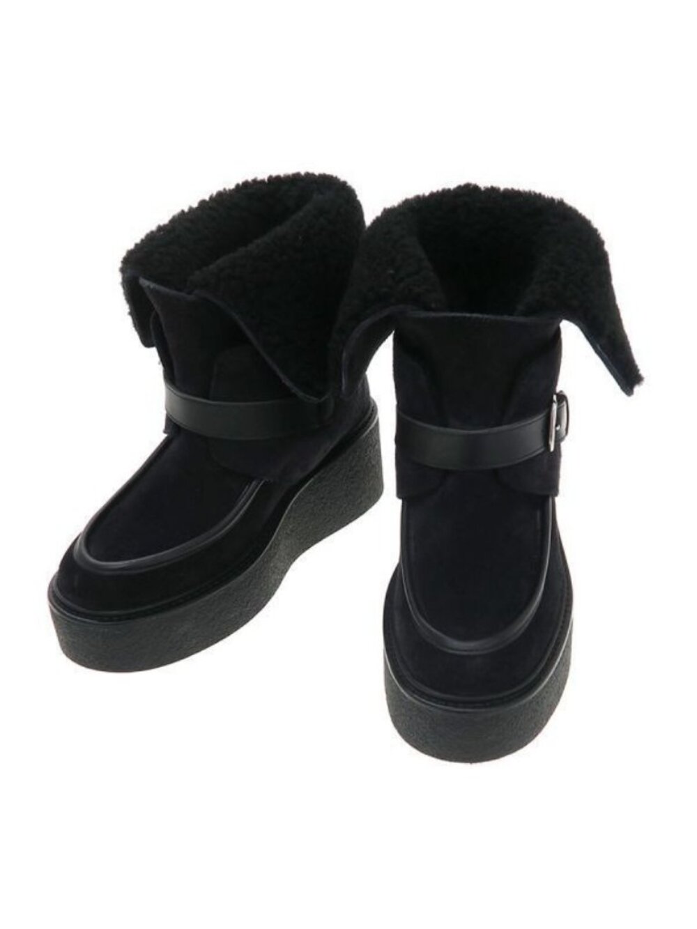 Hermes Moutonbutts Heels Suede Black